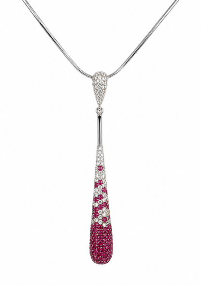 NATURAL RUBY PENDANT AND EARRING SET