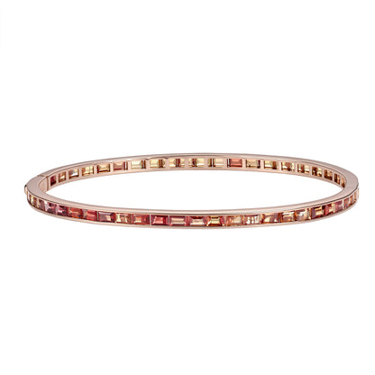 ORANGE SAPPHIRE BANGLE ROSE GOLD PLATED