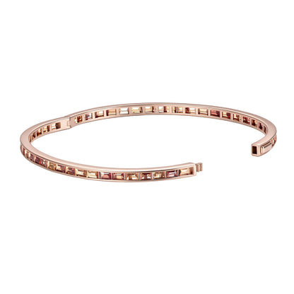 ORANGE SAPPHIRE BANGLE ROSE GOLD PLATED
