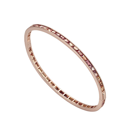 ORANGE SAPPHIRE BANGLE ROSE GOLD PLATED