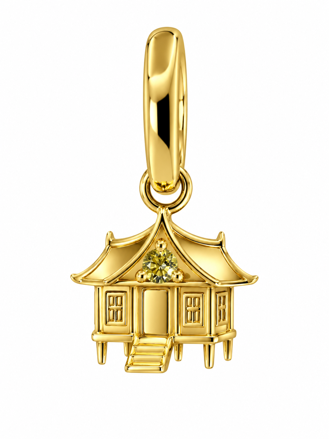 RUMAH FANCY SAPPHIRE CHARM 18K YELLOW GOLD PLATED