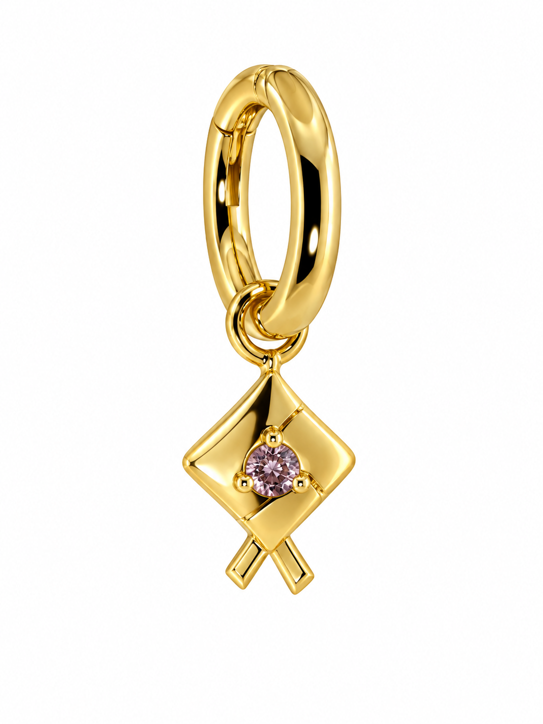 KETUPAT FANCY SAPPHIRE CHARM 18K YELLOW GOLD PLATED