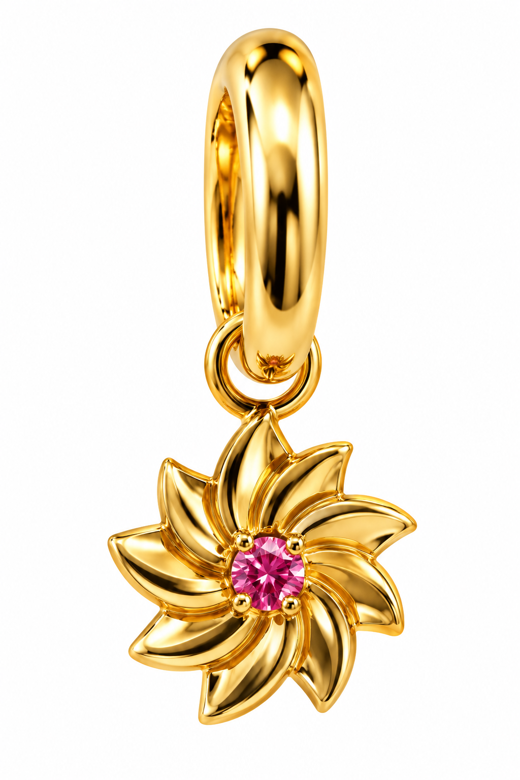 BUNGA FANCY SAPPHIRE CHARM 18K YELLOW GOLD PLATED