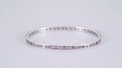 PURPLE PINK SAPPHIRE BANGLE