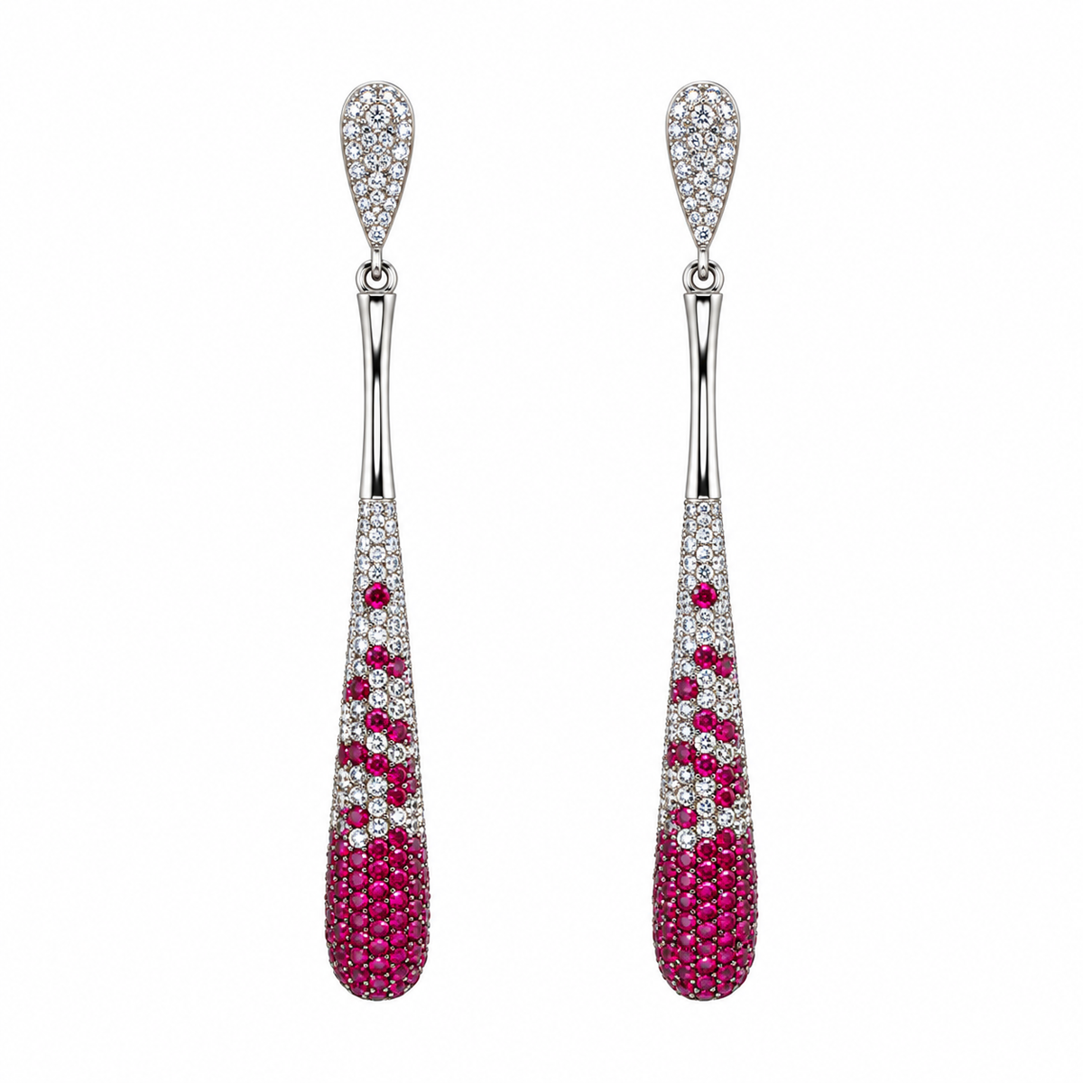 NATURAL RUBY PENDANT AND EARRING SET