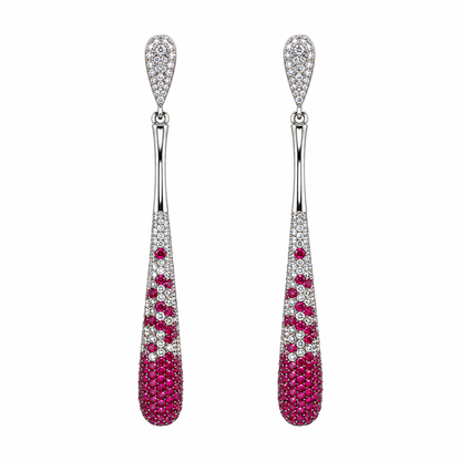 NATURAL RUBY PENDANT AND EARRING SET